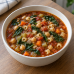 Sopa de garbanzos con espinacas y pasta 4 Sopa de garbanzos con espinacas y pasta según los ingredientes de la ficha.