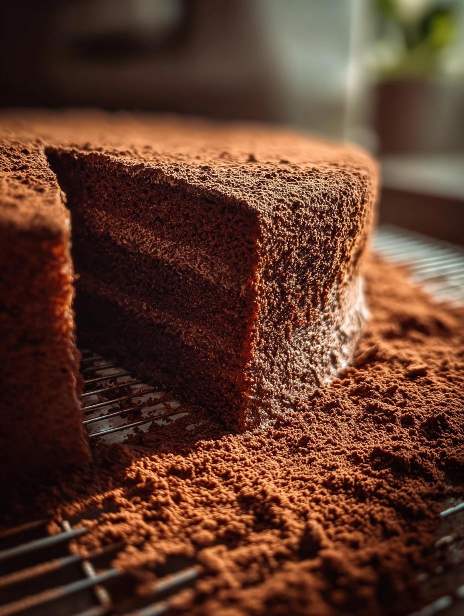 Delicioso Bizcocho Chocolate Perfecto Receta recién horneado, alto y esponjoso, listo para disfrutar