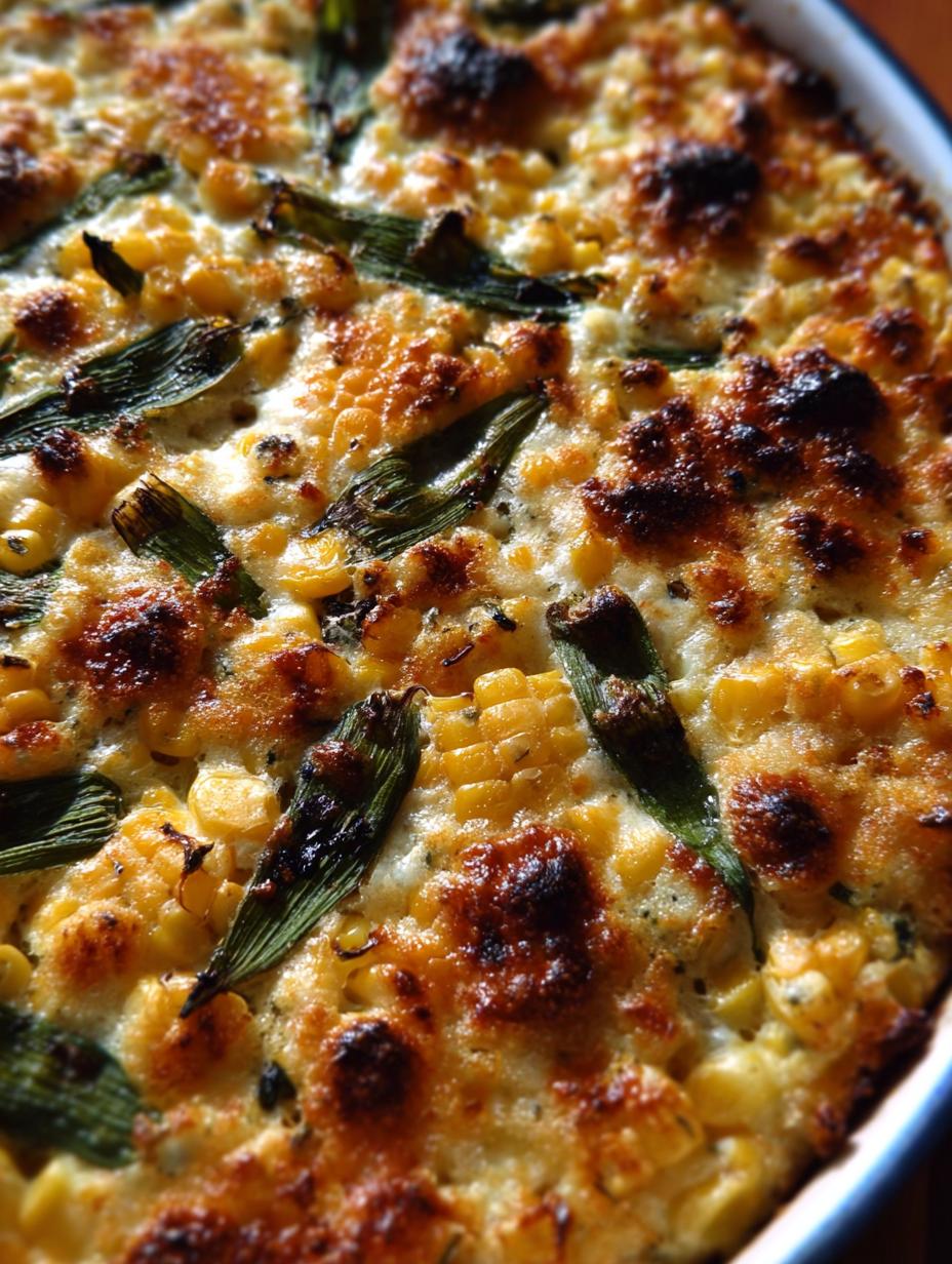 Delicioso Gratinado Maiz Poblano