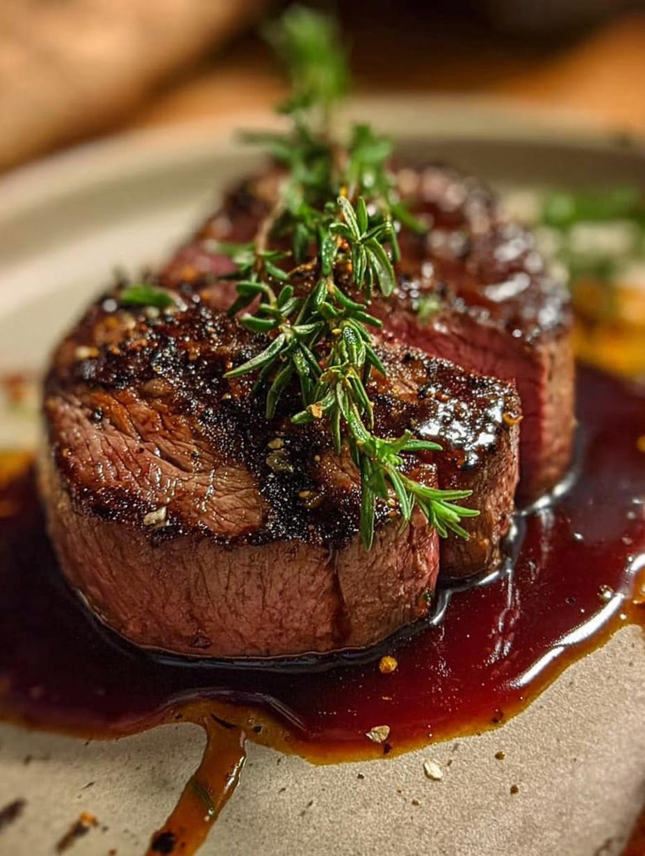 Filete Mignon Sazonado Reducción: ¡1 Secreto Jugoso! 81 Filete Mignon Sazonado Reducción: ¡1 Secreto Jugoso! - Filete Mignon Sazonado Reduccion - filete mignon perfectamente sellado con salsa de reducción de vino tinto