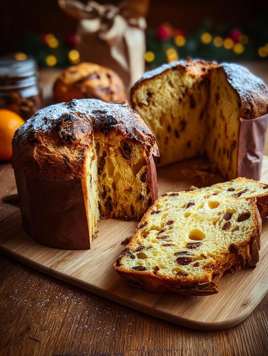 Rebanadas de Panettones Caseros Recetas Infalibles con frutas confitadas y glaseado, listas para servir