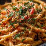 Pasta Cremosa Con Pimientos