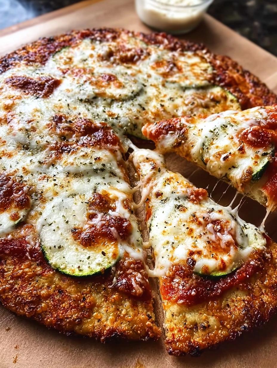 Fantástica Receta Masa Pizza Calabacín en 1 Pasos - Receta Masa Pizza Calabacin - pizza de calabacín recién horneada con queso derretido y orégano