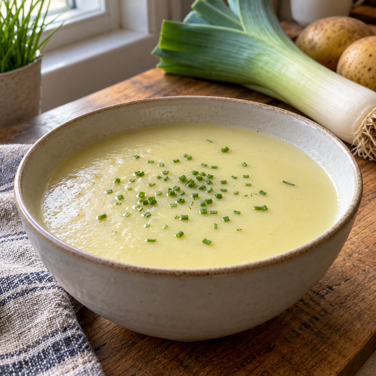 Crema de puerro y patata