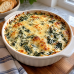 Dip de espinacas y queso al horno