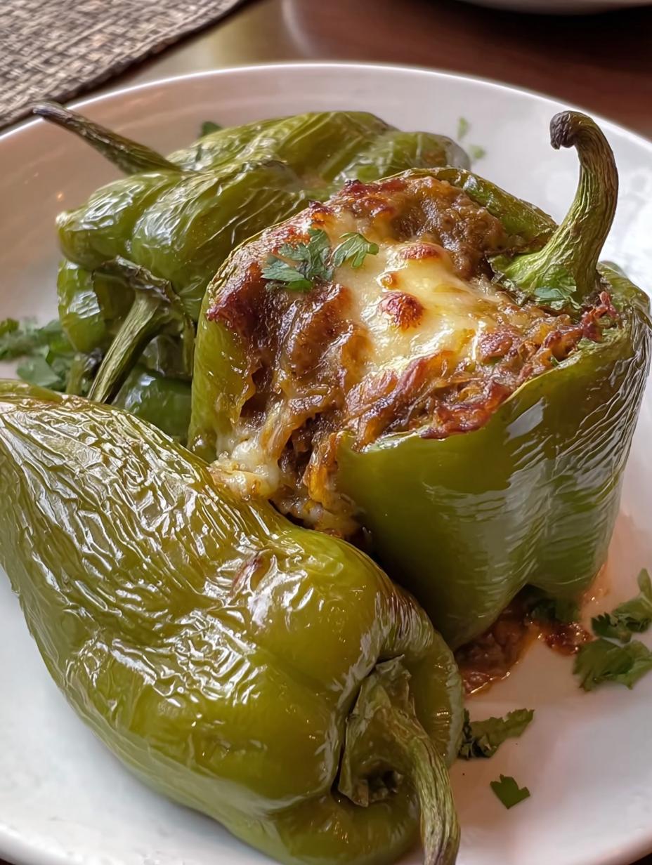 Pimientos Verdes Italianos Rellenos