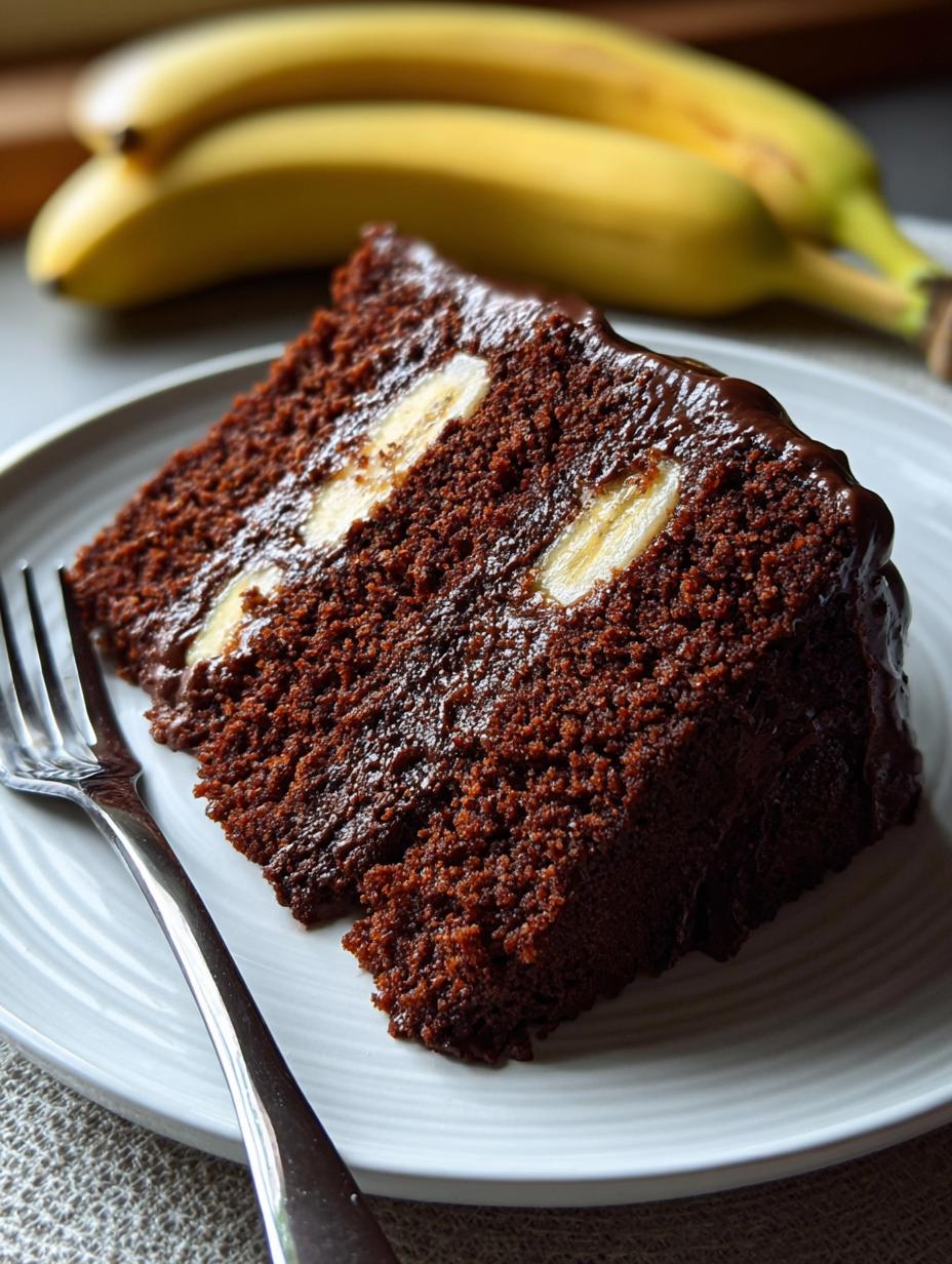Torta Choco Banana Húmeda: ¡1 Secreto Asombroso Revelado! - Torta Choco Banana Humeda - vista de cerca de la textura húmeda