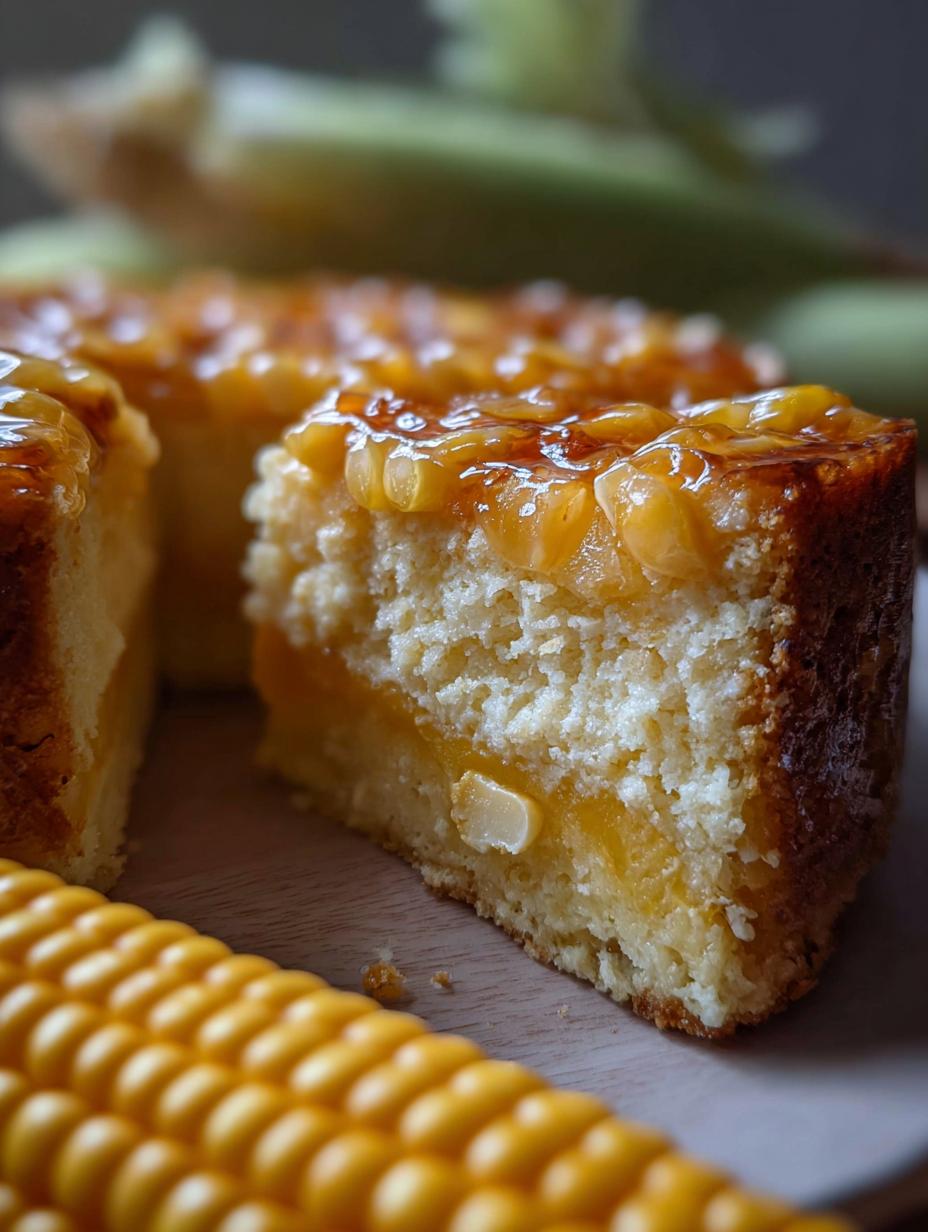 Pastel Imposible Elote Queso: ¡El Secreto de 3 Capas! 61 Pastel Imposible Elote Queso: ¡El Secreto de 3 Capas! - Un delicioso Pastel Imposible Elote Queso con capas de flan, bizcocho de maíz y caramelo, listo para servir.