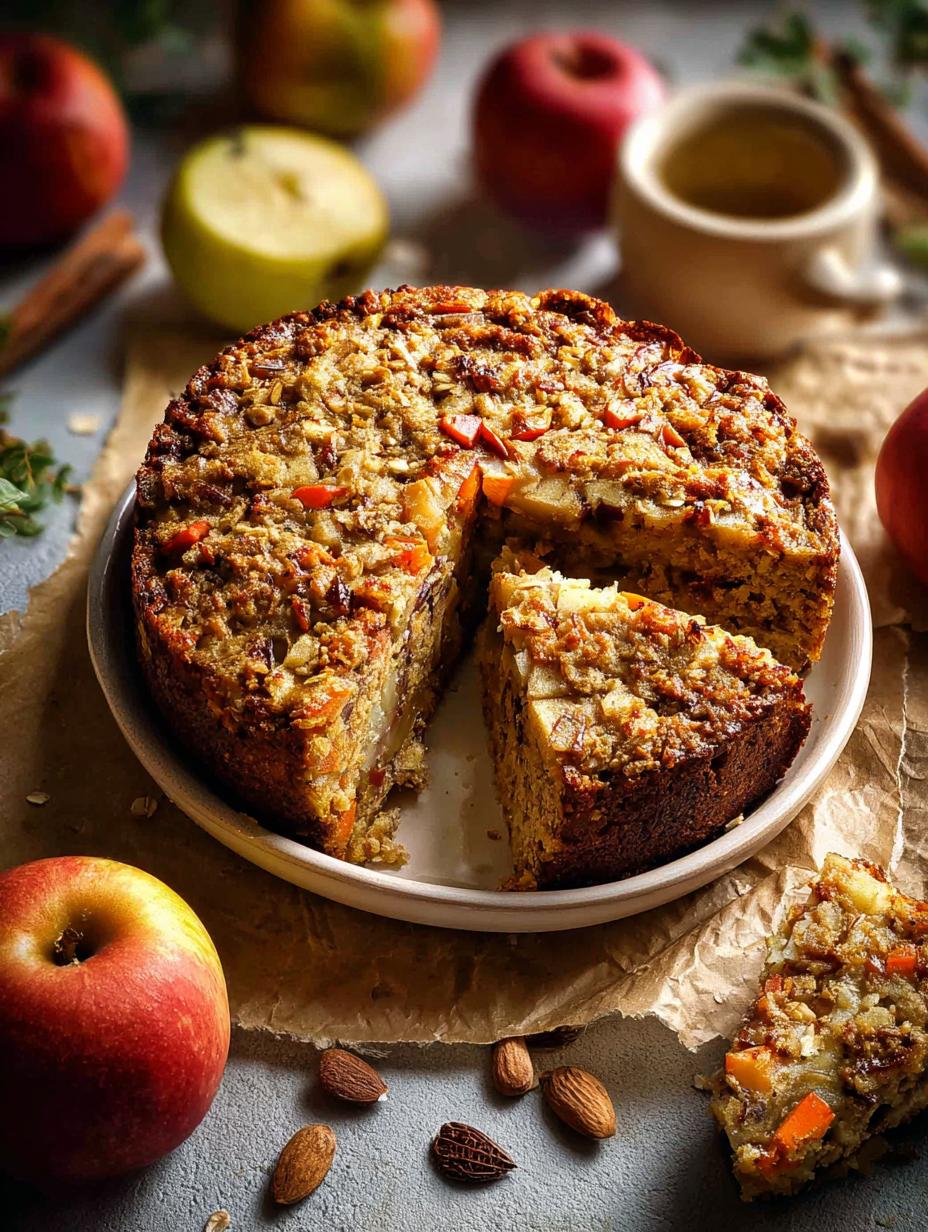 Pastel Saludable Avena Manzana: 7 Pasos Increíbles 77 Delicioso Pastel Saludable Avena Manzana recién horneado, listo para disfrutar