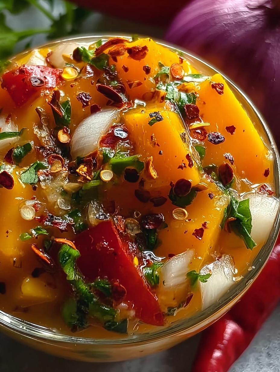 Fantástica Salsa Mango Ajo Picante: ¡2 Mangos y Listo! - Salsa Mango Ajo Picante - main visual representation